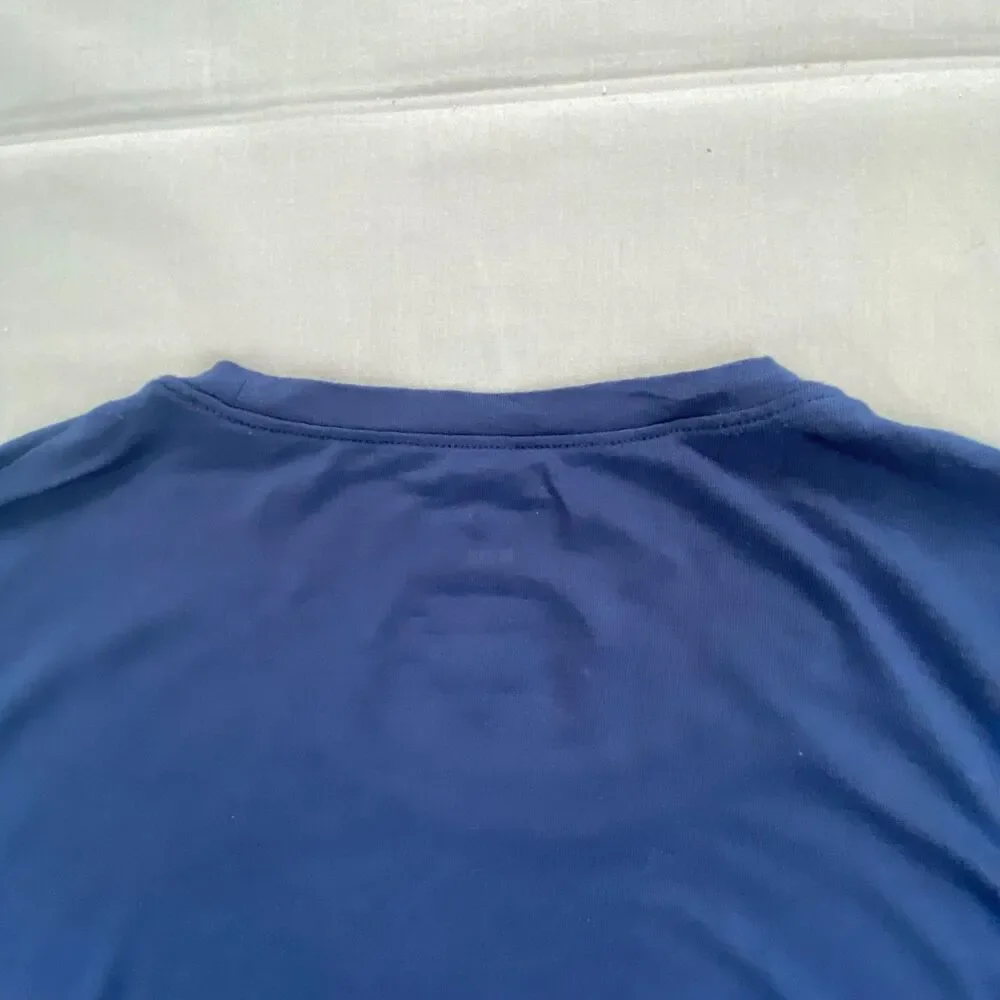 Tommy John Mens M Blue Stay Tucked Micro Modal Short Sleeve Crew Neck Undershirt